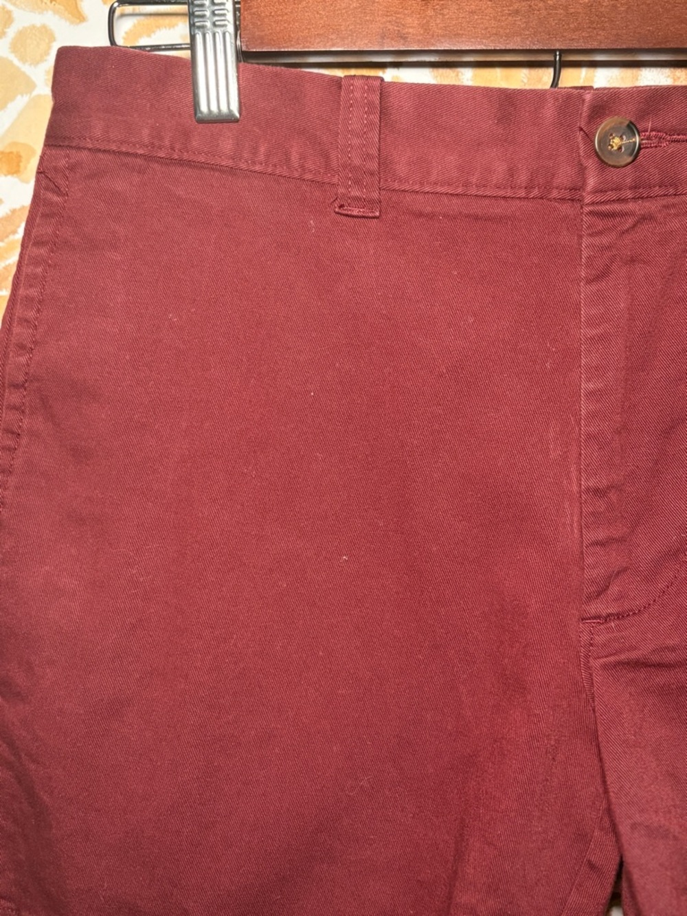 Red Chino Shorts Women | High Rise Classic Tailored Fit | Summer Staple - Picture 6 of 6